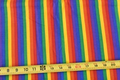 By 1/2 Yd, Vintage, Bright Rainbow-Striped Quilt Cotton, V933