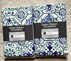 2 Better Homes & Gardens 100% Cotton Tile Teal Fabric 2 Yards Each GREAT QUALITY