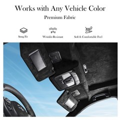 Black Suede Headliner Fabric 96″ x 60″ – Foam Backed Car Interior Material, Auto