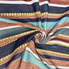 Fabric By The Yard Textured Striped Weave Barcombe Carnival By Zinc Textile