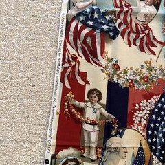 Vintage Patriotic Fabric Vicky Howard By Art Makers “Victorian America” D#11173