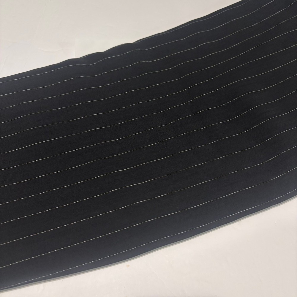 Black White Pinstripe Polyester Suiting Fabric 4.5 Yds 44″ Wide Tailoring