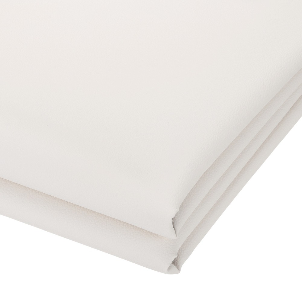 63×39.4in Faux Leather Sheets, Car Replacement Upholstery Soft PU Fabric, White
