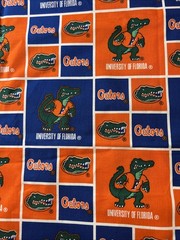 Gators University Of Florida Cotton Fabric 1/2 Yard (17.5 By 44”) New