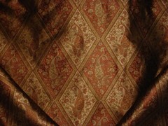 7-1/2 Kravet Couture 28417 Harlequin Paisley Java Persian Silk Upholstery Fabric