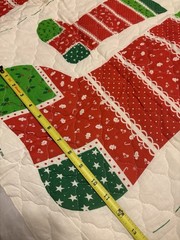 Vtg Spring Mills 4 Christmas Stocking Patterns Cut Sew Quilt Patchwork Red Green