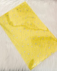 Yellow Holographic Sparkle Stars | Transparent PVC Vinyl Sheets DIY Crafts