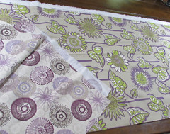 Waverly Modern Essentials Purple Taupe Farmer’s Market /Floral Fabric Remnants