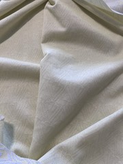 Vintage 70s Metallic/Lurex Yellow White Fabric BTY Slight Discoloration