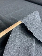 Light/Midweight DARK CHARCOAL GRAY Wool Flecked Heather 59″ Wide By the Yard