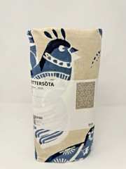 IKEA BITTERSOTA Pre-Cut Fabric Beige/Blue Bird Pattern 59×118″ 306.126.64 – NEW