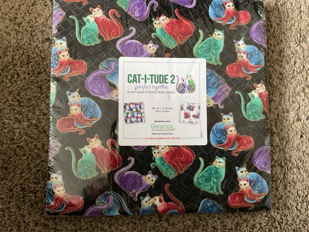 CAT-I-TUDE 2 purrfect together By Ann Lauer Of Grizzly Gulch Gallery Benartex