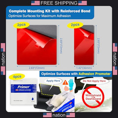 4-Pack Double-Sided Adhesive Pads for Dash Cam Mounts Heat-Resistant