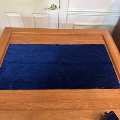 3 Pieces DESIGNER PLUSH MOHAIR BLUE VELVET WOOL MULTIUSE FABRIC