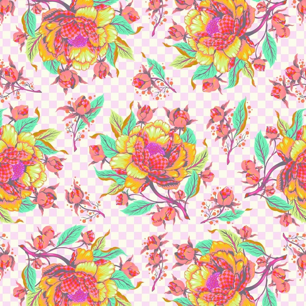 Peony for your Thoughts Lunar Tula Pink By the yard x 43 in Untamed