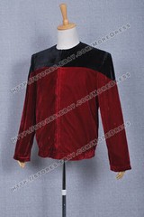 Picard Costume for Star Trek Black Red Velvet Jacket Cosplay Coat Only