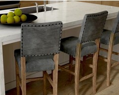NEW Keyston Bros Distressed Grey/Brown/Blk Upholstery/Craft Fabric 19″ x 12.75″