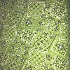 Lime Green – Blazin’ Bandana 100% cotton fabric by the yard – bright lime green