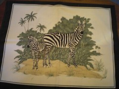 4 African Safari Animals Fabric Quilting Pillow Panels 22 x 17