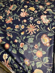 P Kaufman Scotchgard Navy Blue Multi Passage To India 54”wide