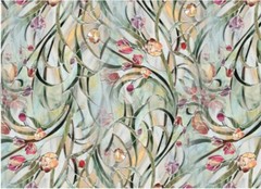 55” By Yards Mint Green Floral Viscose Fabric Soft Rayon Sewing Material