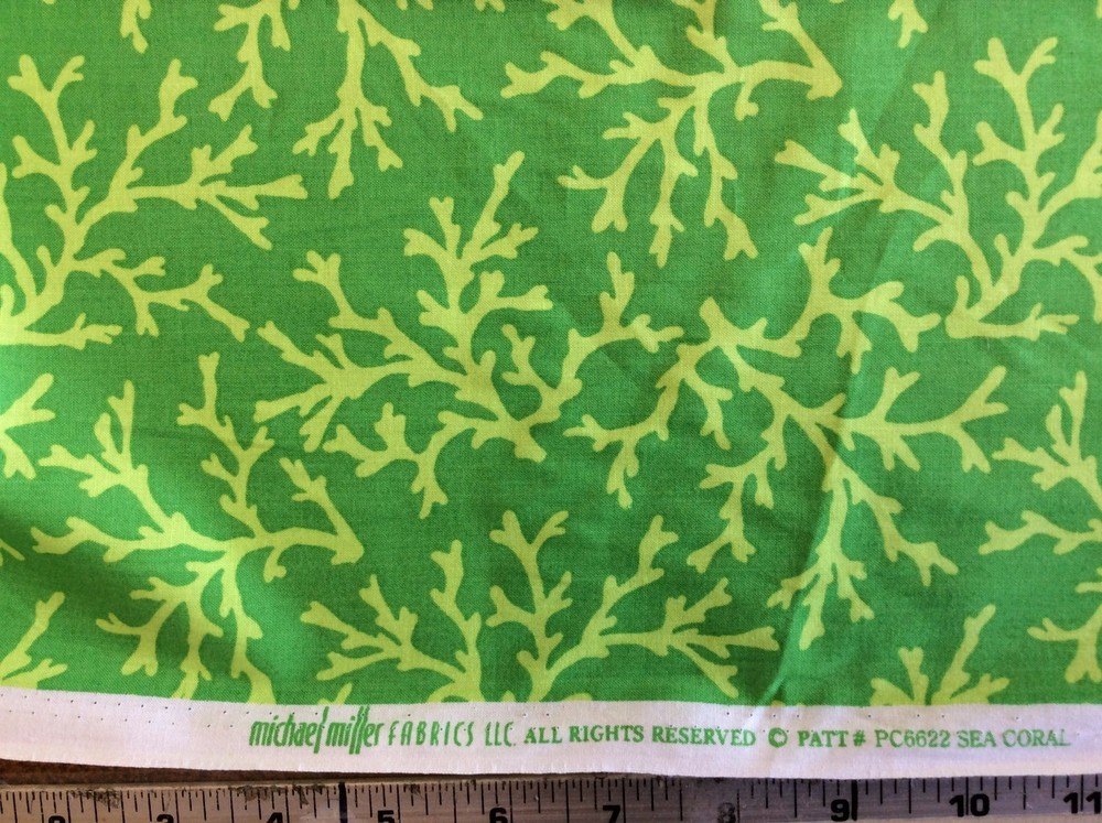 MICHAEL MILLER #PC6622 SEA CORAL-GREEN- BY THE YARD