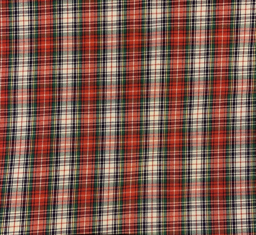 Tartan Plaid Fabric From Pinnacle Fabrics Red Green Blue White 100% Cotton BTY