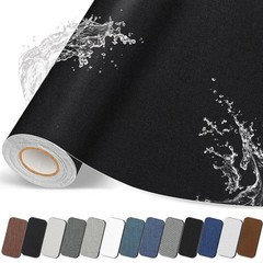 Lifenion Fabric Repair Patch, Self Adhesive 3.5X79 Inch, Linen Black