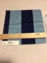 PINDLER & CHELLA Designer Fabric Remnants 3 PC 9 x 10 in/outdoor UV rated Blues