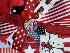 Red White & Blue Fabric 20 Items 100% Cotton Fabric Junk Journals Quilting #JY4