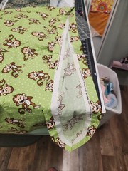 Monkeys On Lime Green White Polka Dot Fabric Sewn Into Pillow Case 38×30 cotton