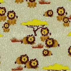 Feline Drive Fabric Safari Collection Mini Series Lions Sold by the Yard