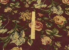 RICHLOOM FLORAL WINE RED VINE DRAPERY CURTAIN CUSHION FABRIC BY THE YARD 54″W