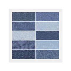 Blue Colors FAT QUARTERS: 10) 18″ x 22″ FQ Bundle, 100% Quilting Cotton Fabric