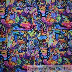 BonEful Fabric FQ Cotton Quilt Rainbow Scenic Farm Tractor Barn Windmill Fields