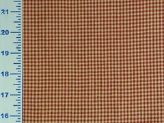 Red Homespun Cotton Fabric Small Check 140A Red Natural BY THE YARD Free Ship