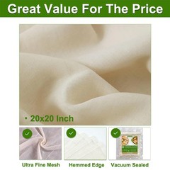 Ultra Dense Cheesecloth 8Pcs lbs Cooking Cheese Making Cotton Fabric lbs Beige
