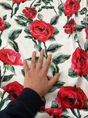 Dolce & Gabbana Rose Dress Deadstock Silk Satin Fabric