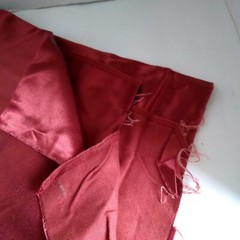 Fabric Bundle Fall Autumn Satin Silky Shiny Lot Fashion Doll Clothes Crafts Vtg