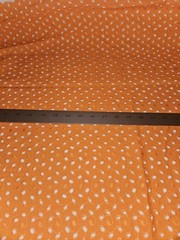 Burnt Orange Eyelet Fabric 46″ x 52″ Cotton Oval Dot Broderie Anglaise Remnant