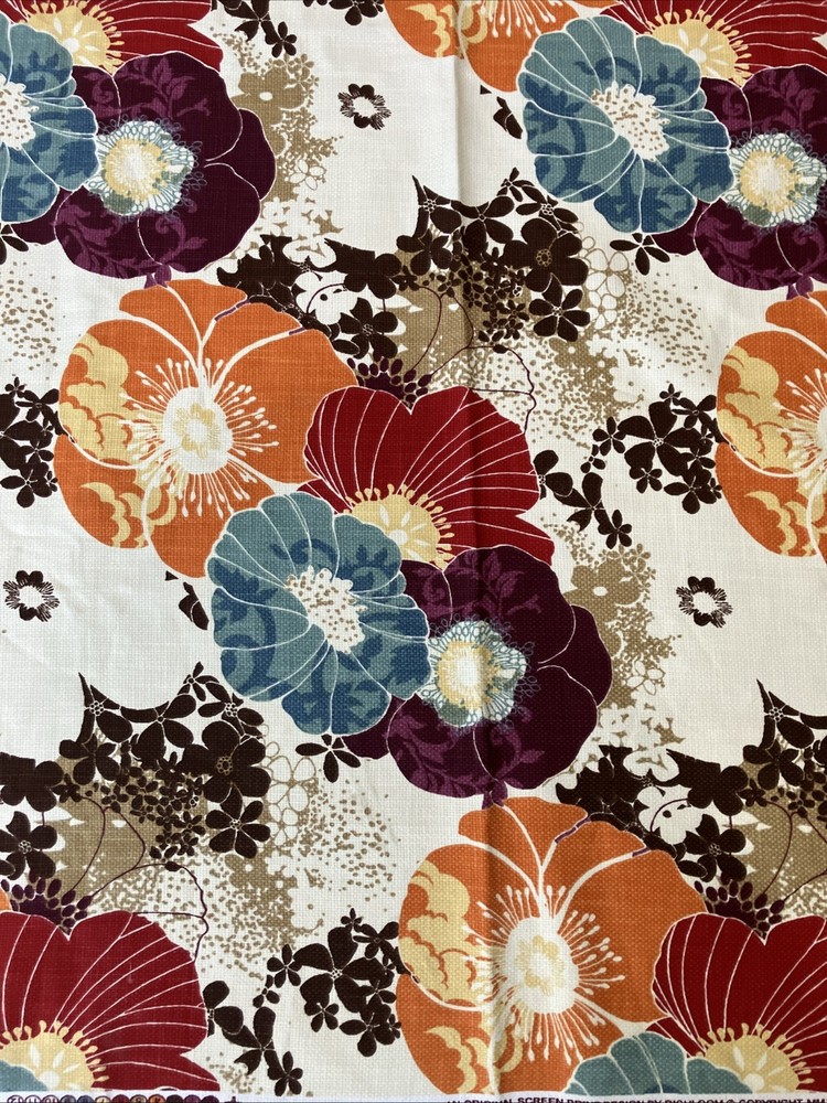 RICHLOOM AMELIA PRINTED COTTON DECORATOR FABRIC GRAFFITI – SIZE 38.25″ W x 56.5″