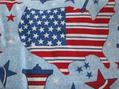 Patriotic United States America Cotton Flags Fabric 1 Fat Quarter 18″ x 21″
