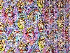 Reserved for paper3wsus Cotton Woven Fabric Shera HeMan TV Show