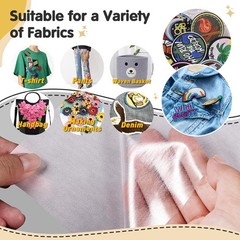 Iron On Adhesive Sheets 20PCS, Heavy Weight Double-Sided Heat Melt 20-PACK