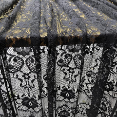 60 Inches Bridal Solid Stretch Lace Fabric, Vintage Lace Fabric Bolt for Wedding