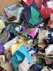 Vintage Cotton Fabric Scraps For Crumb Quilts & Crafts Junk Journal 5 Pounds LOT