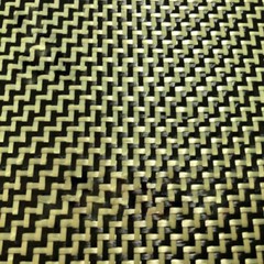 Yellow Black W Weave 3K Aramid Carbon Fiber Fabric Cloth200gsm 100*100/200/300cm