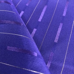 Purple Gold Stripe Blouse Lining Fabric By The Yard x 45” Nylon? Acetate?