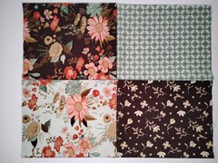 Lot of 4 Fat Quarters “Morning Latte” by Riley Blake Cotton Quilt Fabric Bundle
