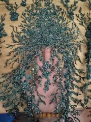 10 Colors 3D Beaded Lace Fabric Shiny Sequin Dress Dress DIY Decor Fabric Lace